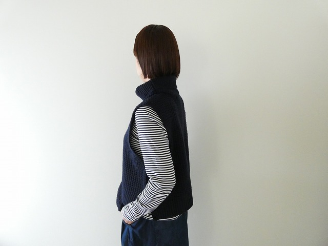 mizuiro ind(ミズイロインド) ワッフルハイネックベストの商品画像6