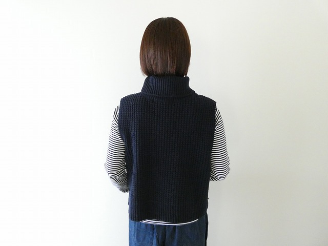 mizuiro ind(ミズイロインド) ワッフルハイネックベストの商品画像7