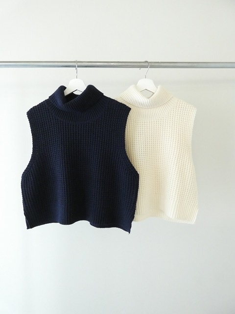 mizuiro ind(ミズイロインド) ワッフルハイネックベストの商品画像8