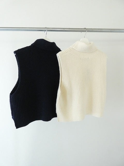 mizuiro ind(ミズイロインド) ワッフルハイネックベストの商品画像9