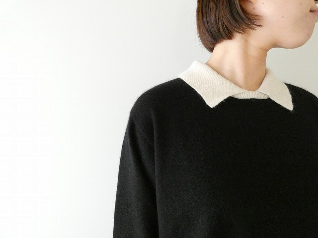 mizuiro ind(ミズイロインド) 衿付きハイゲージプルオーバーの商品画像3