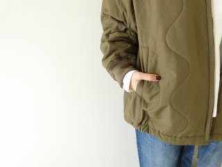 prit(プリット) ナイロンタッサーオニオンキルト　ZIPショートブルゾンの商品画像17