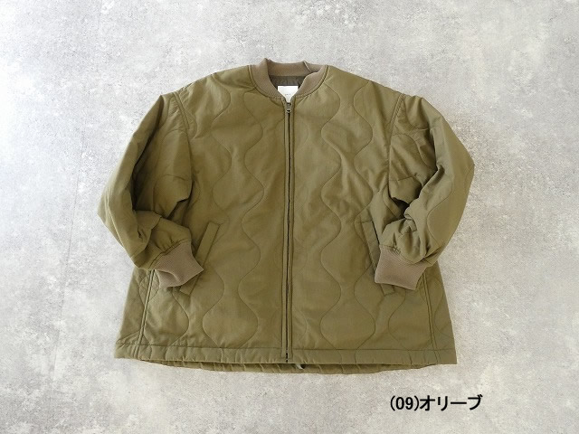 prit(プリット) ナイロンタッサーオニオンキルト　ZIPショートブルゾンの商品画像9