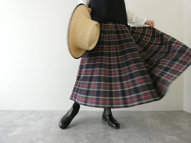 PK タータン起毛プリーツスカートの商品画像1