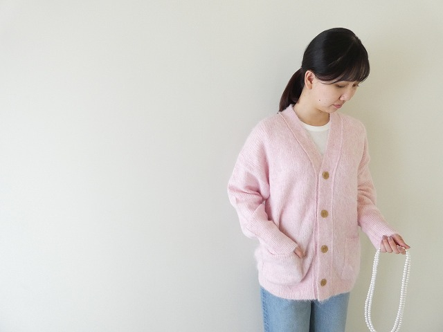 MACPHEE(マカフィー) シャギーアルパカVネックカーディガンの商品画像1