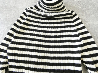 NARU 綿コーマランダムリブボーダータートルネックの商品画像101