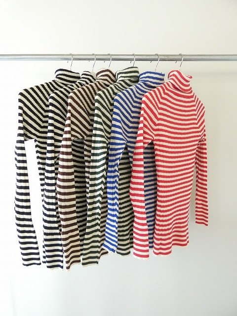 NARU 綿コーマランダムリブボーダータートルネックの商品画像11