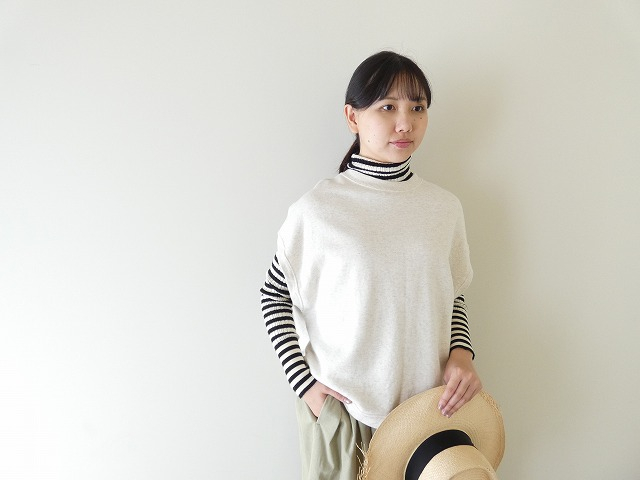 NARU 綿コーマランダムリブボーダータートルネックの商品画像2