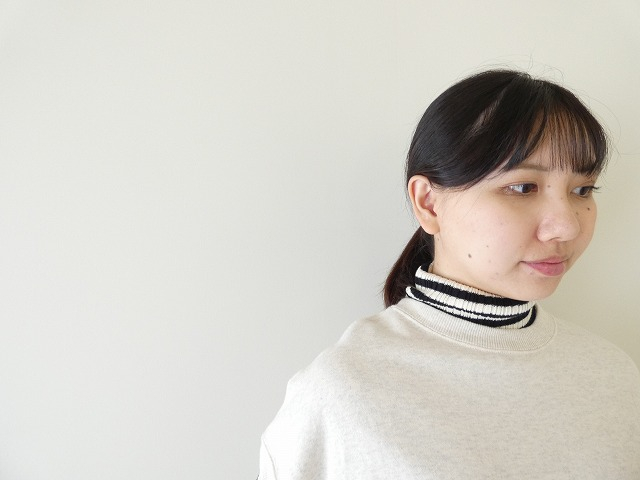 NARU 綿コーマランダムリブボーダータートルネックの商品画像3