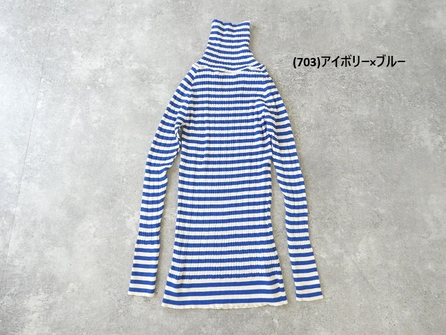 NARU 綿コーマランダムリブボーダータートルネックの商品画像42