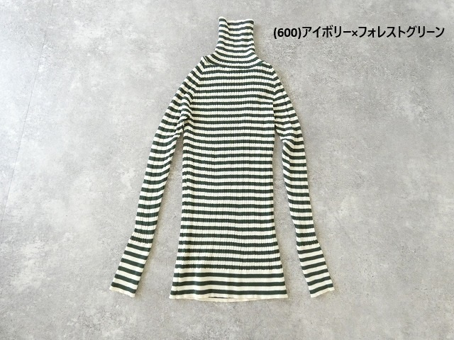 NARU 綿コーマランダムリブボーダータートルネックの商品画像56