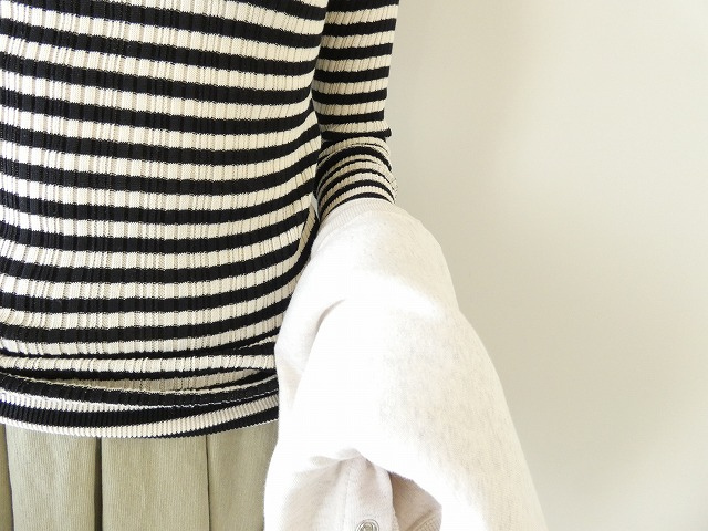 NARU 綿コーマランダムリブボーダータートルネックの商品画像7