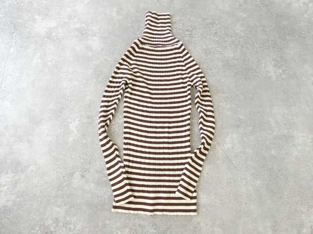 NARU 綿コーマランダムリブボーダータートルネックの商品画像71