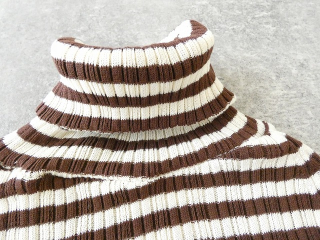 NARU 綿コーマランダムリブボーダータートルネックの商品画像72