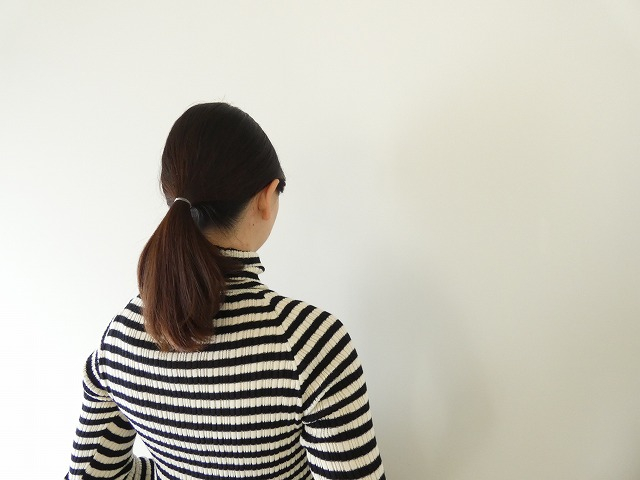 NARU 綿コーマランダムリブボーダータートルネックの商品画像8