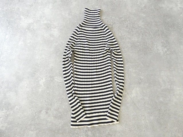 NARU 綿コーマランダムリブボーダータートルネックの商品画像85