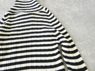 NARU 綿コーマランダムリブボーダータートルネックの商品画像87