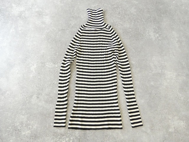 NARU 綿コーマランダムリブボーダータートルネックの商品画像99