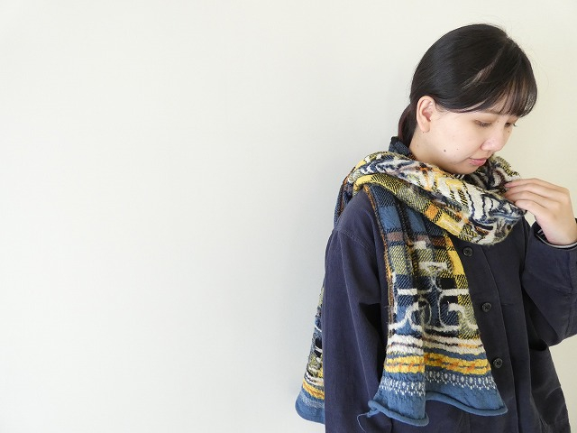 KAPITAL(キャピタル) 縮絨ウール タータンアイヌHAPPYマフラーの商品画像2