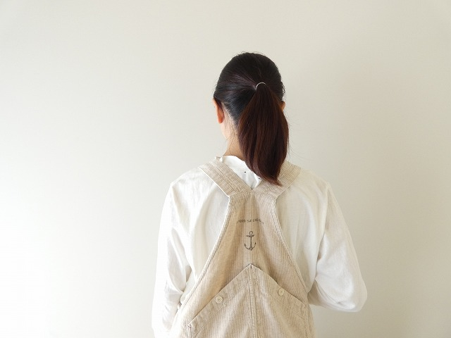 快晴堂(かいせいどう) HAYATE・TOPベージュのコール天 オーバーオールベストの商品画像4