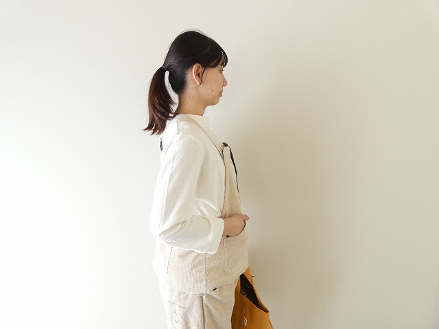 快晴堂(かいせいどう) HAYATE・TOPベージュのコール天 オーバーオールベストの商品画像7