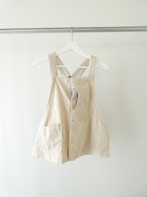 快晴堂(かいせいどう) HAYATE・TOPベージュのコール天 オーバーオールベストの商品画像9