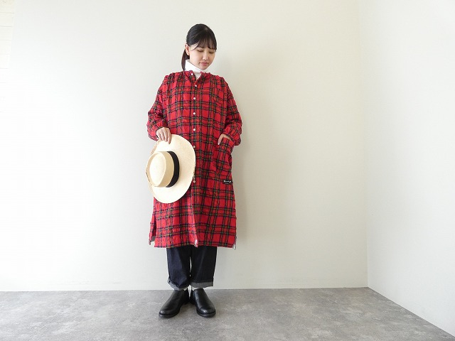快晴堂(かいせいどう) タータンフォーエバー Wideスタンド衿&ギャザーワンピースの商品画像2