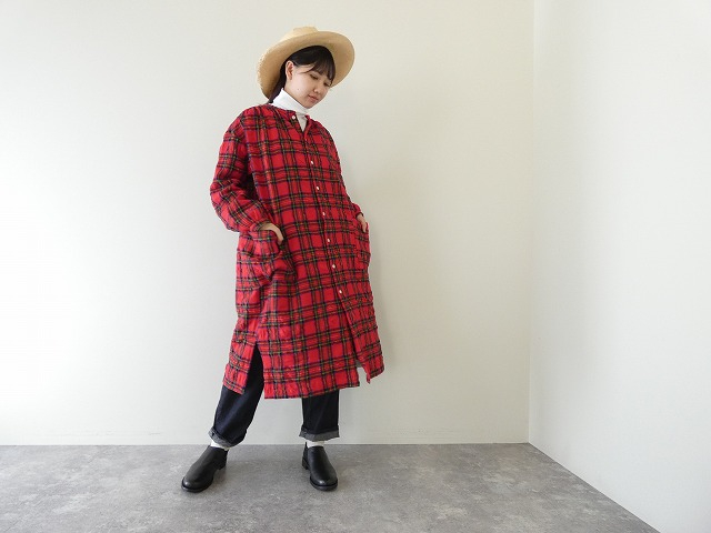 快晴堂(かいせいどう) タータンフォーエバー Wideスタンド衿&ギャザーワンピースの商品画像8