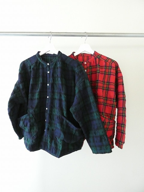 快晴堂(かいせいどう) タータンフォーエバー スタンド背タックシャツの商品画像2