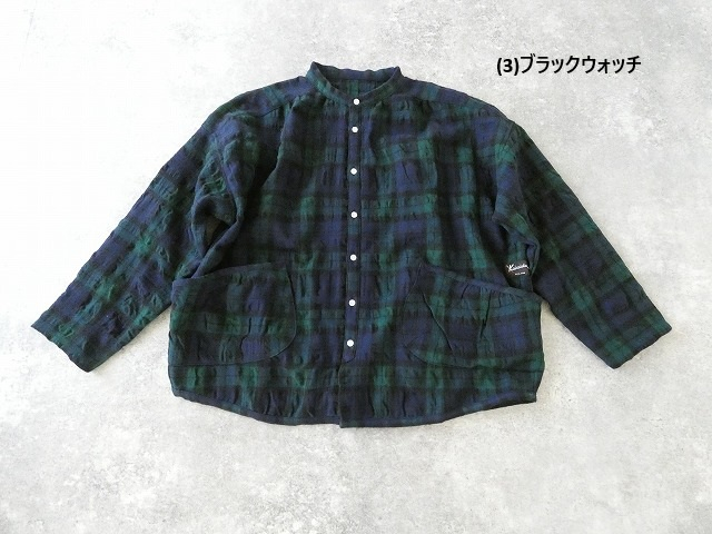 快晴堂(かいせいどう) タータンフォーエバー スタンド背タックシャツの商品画像28