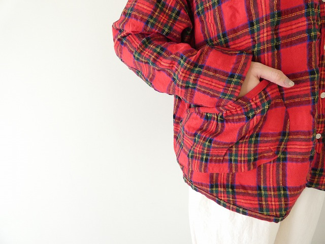 快晴堂(かいせいどう) タータンフォーエバー スタンド背タックシャツの商品画像5