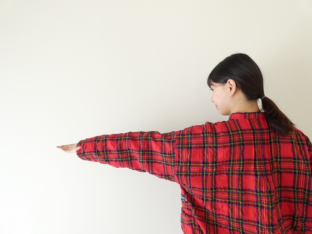 快晴堂(かいせいどう) タータンフォーエバー スタンド背タックシャツの商品画像6