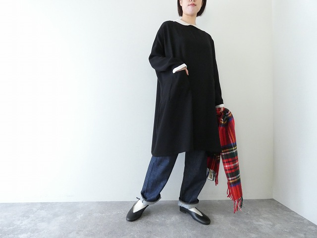 mizuiro ind(ミズイロインド) サテンコクーン衿付きワンピースの商品画像1