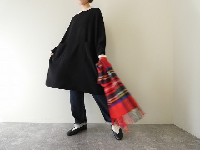 mizuiro ind(ミズイロインド) サテンコクーン衿付きワンピースの商品画像6