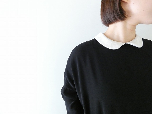 mizuiro ind(ミズイロインド) サテンコクーン衿付きワンピースの商品画像8