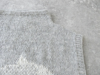 PK 魚柄のペルーニットベスト　アルパカ100%の商品画像23