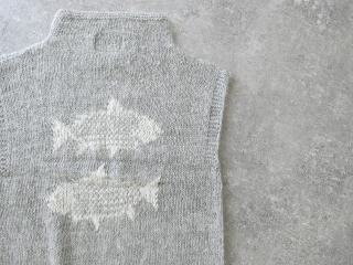 PK 魚柄のペルーニットベスト　アルパカ100%の商品画像29