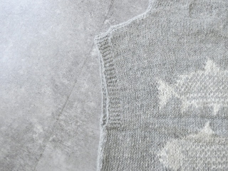 PK 魚柄のペルーニットベスト　アルパカ100%の商品画像31