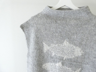 PK 魚柄のペルーニットベスト　アルパカ100%の商品画像32