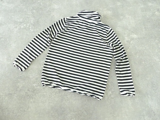 sabbatum(サバタム) ナチュラルソフト天竺ボーダーツイストタートルプルオーバーの商品画像13