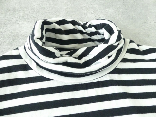 sabbatum(サバタム) ナチュラルソフト天竺ボーダーツイストタートルプルオーバーの商品画像22