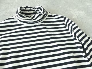 sabbatum(サバタム) ナチュラルソフト天竺ボーダーツイストタートルプルオーバーの商品画像23