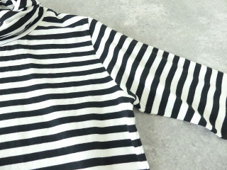 sabbatum(サバタム) ナチュラルソフト天竺ボーダーツイストタートルプルオーバーの商品画像24