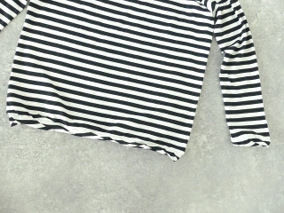 sabbatum(サバタム) ナチュラルソフト天竺ボーダーツイストタートルプルオーバーの商品画像30