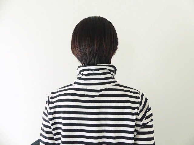 sabbatum(サバタム) ナチュラルソフト天竺ボーダーツイストタートルプルオーバーの商品画像7