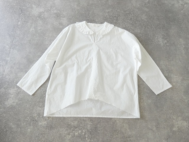 homspun(ホームスパン) バルキーシーチング薄手フリルプルオーバーブラウスの商品画像10