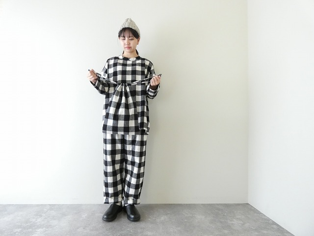 homspun(ホームスパン) ブロックチェックプルオーバー上下セットの商品画像1
