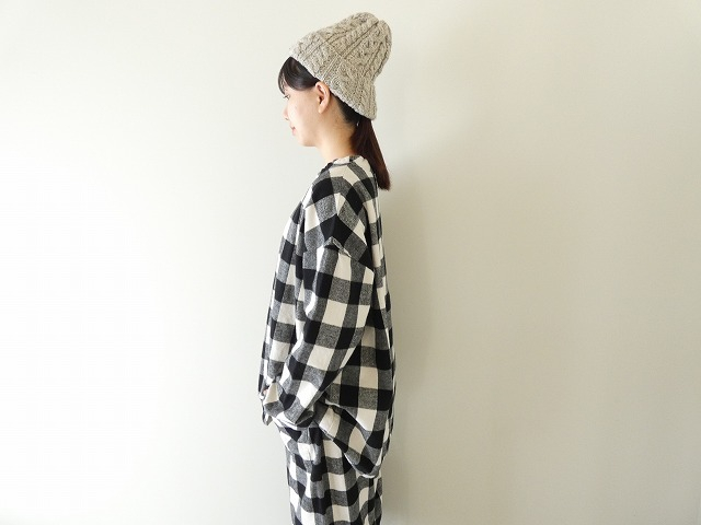 homspun(ホームスパン) ブロックチェックプルオーバー上下セットの商品画像4