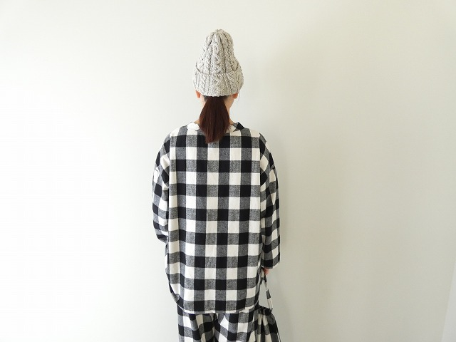 homspun(ホームスパン) ブロックチェックプルオーバー上下セットの商品画像5