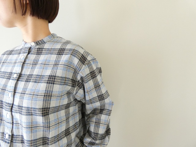 BLUE LAKE MARKET(ブルーレイクマーケット) 撚杢メランジチェックシャツの商品画像4